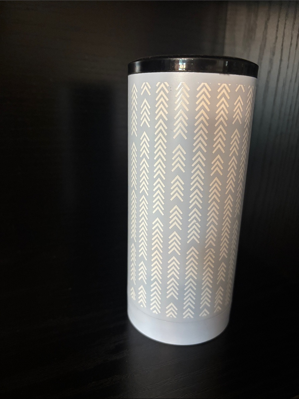 White Patterned Decorative Tumbler -